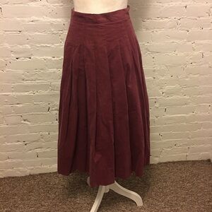 NWT Laura Ashley vtg 80s corduroy midi skirt mauve